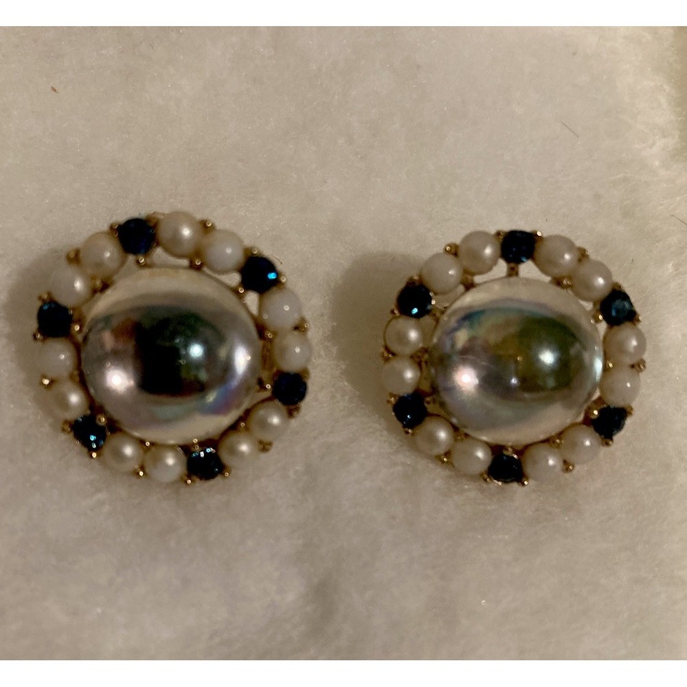 Vintage Trifari Alfred Philippe Moonstone Brooch & Earrings Set Jewelry 1950's - Picture 4 of 6